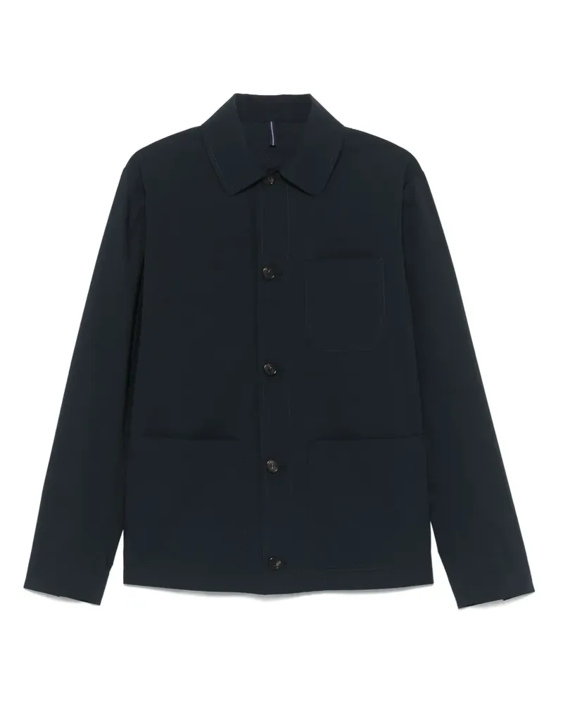 Incotex Jacke aus Krepp - Blau Blau