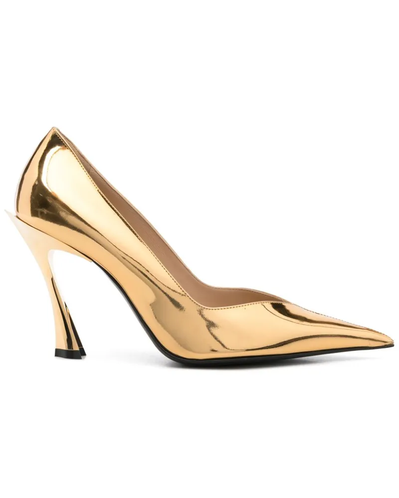 Thierry Mugler Fang Pumps 95mm - Gold Gold