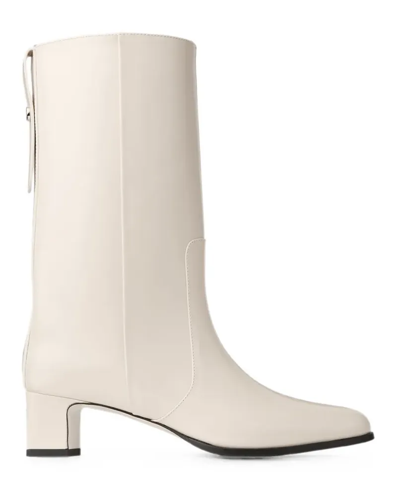 Jimmy Choo CALY Mid Stiefel 45mm - Weiß Weiß