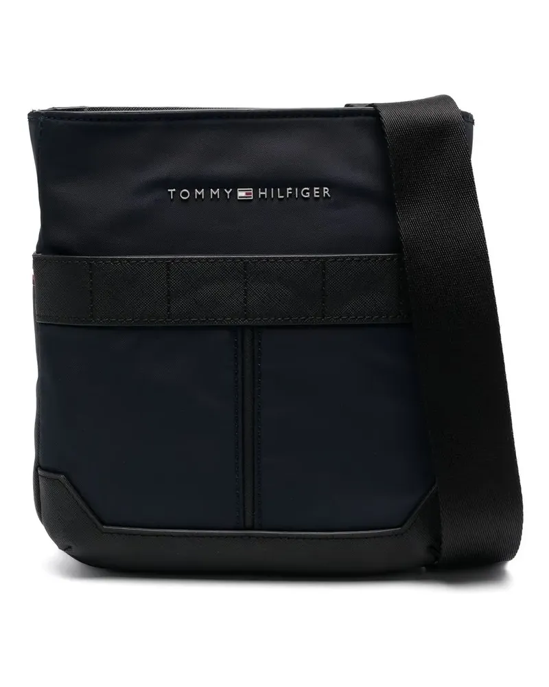 Tommy Hilfiger Kuriertasche mit Logo-Schild - Blau Blau