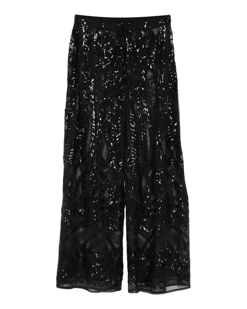 Norma Kamali embellished palazzo pants - Schwarz Schwarz
