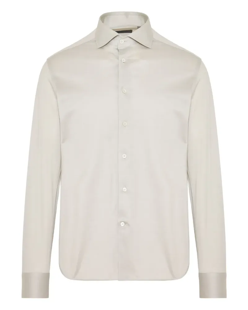 Corneliani Langärmeliges Hemd - Grau Grau