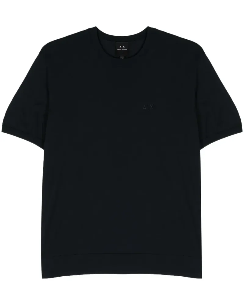 Armani Exchange Pullover mit Logo-Stickerei - Blau Blau