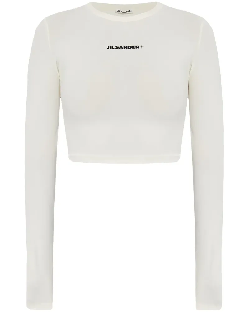 Jil Sander Bikinioberteil mit Logo-Print - Weiß Weiß