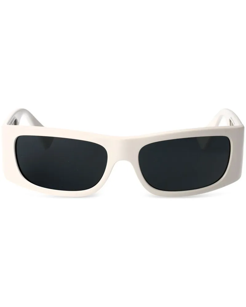 Versace Sonnenbrille mit eckigem Gestell - Weiß Weiß