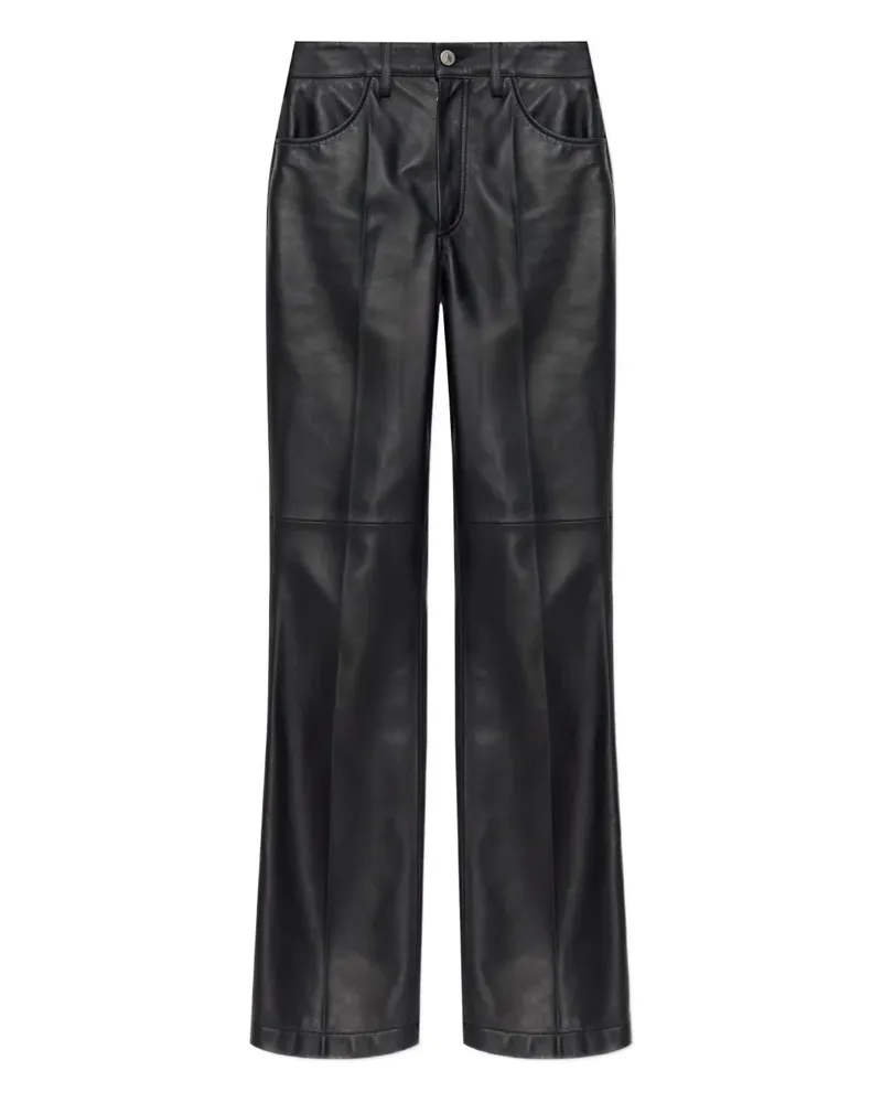ATTICO Lederhose mit Einsätzen - Schwarz Schwarz