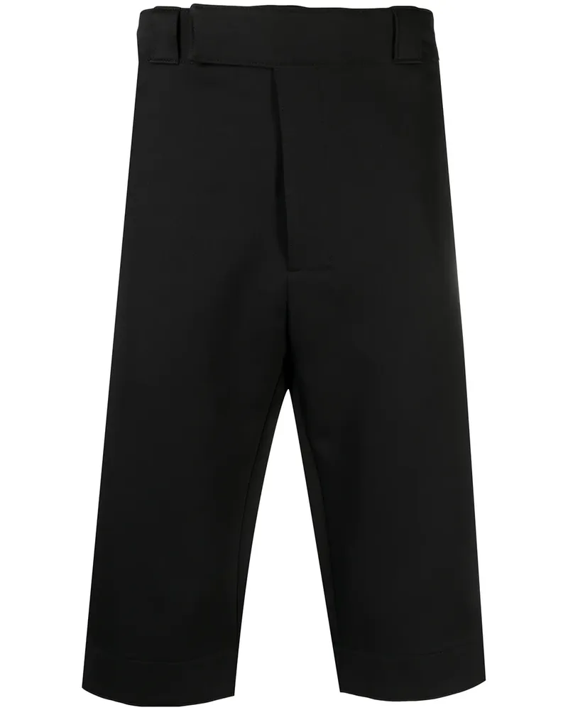 Prada Kurze Hose mit Logo - Schwarz Schwarz
