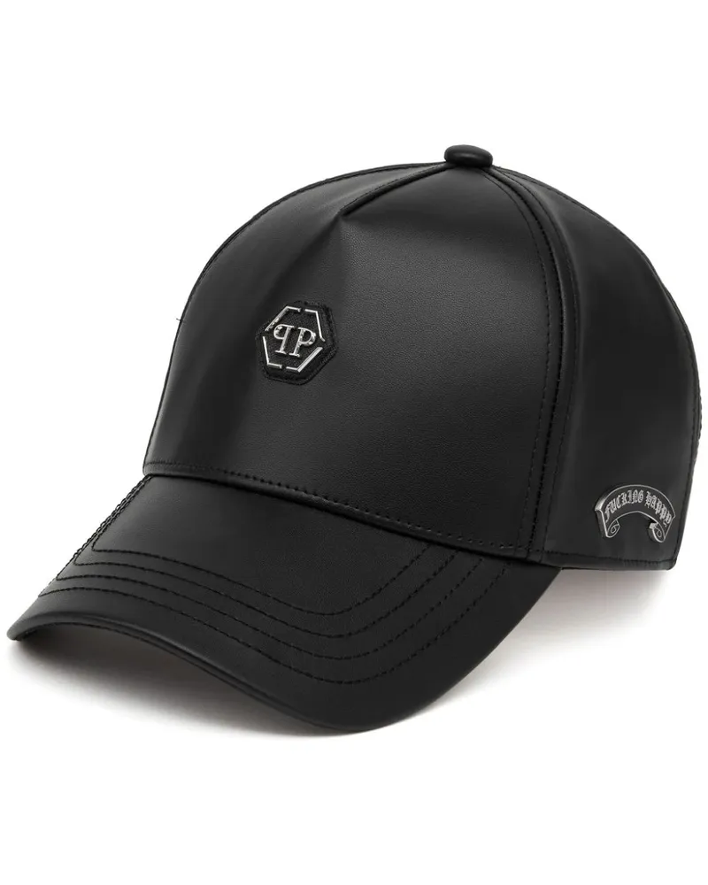 Philipp Plein Baseballkappe mit Applikation - Schwarz Schwarz