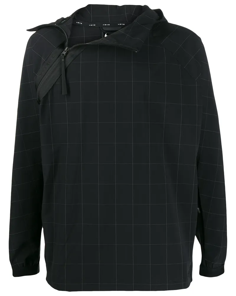 Nike Karierte Jacke zum Überziehen - Schwarz Schwarz