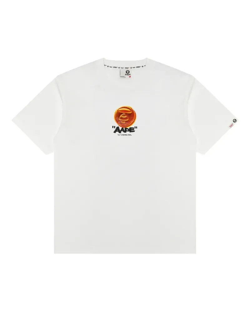 BAPE T-Shirt mit grafischem Print - Weiß Weiß