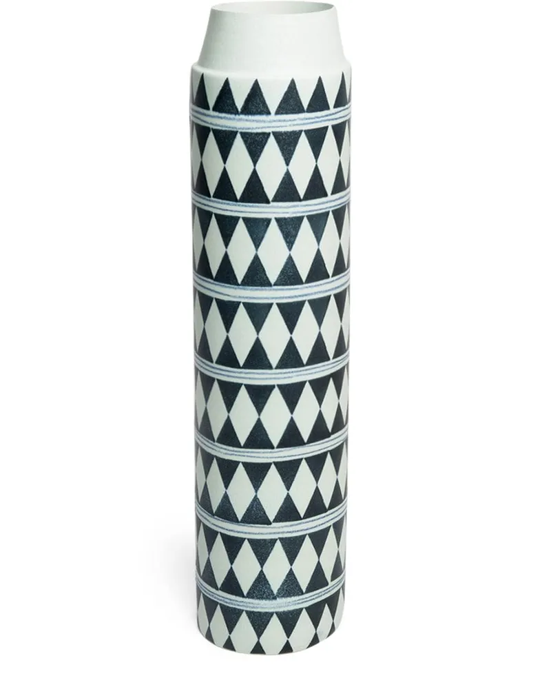 L’OBJET Vase mit Print 51cm - Schwarz Schwarz