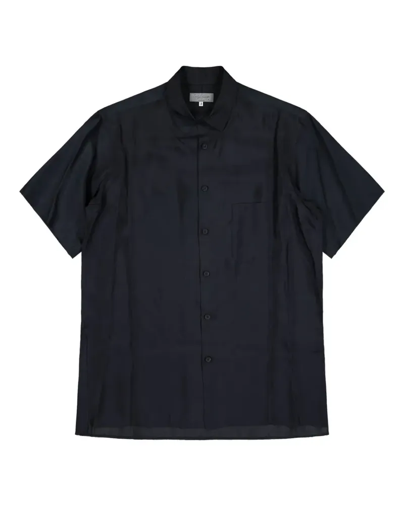 Yohji Yamamoto Big half-sleeve shirt - Schwarz Schwarz