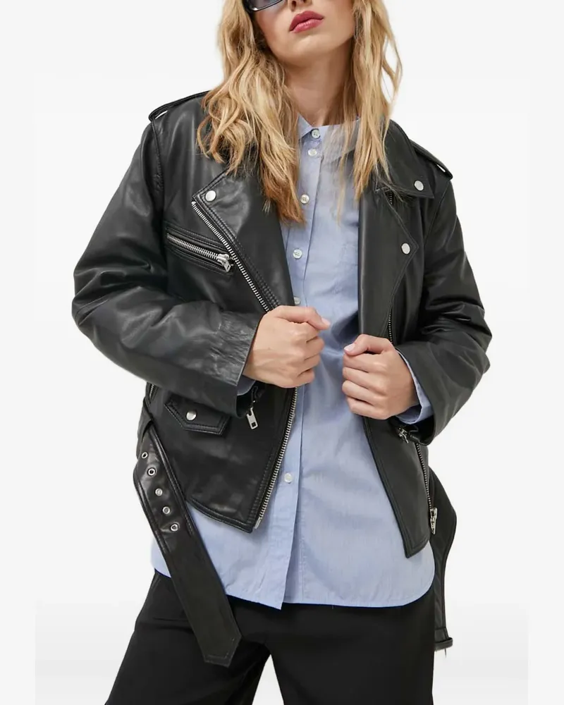 Gestuz MadiGZ Lederjacke - Schwarz Schwarz