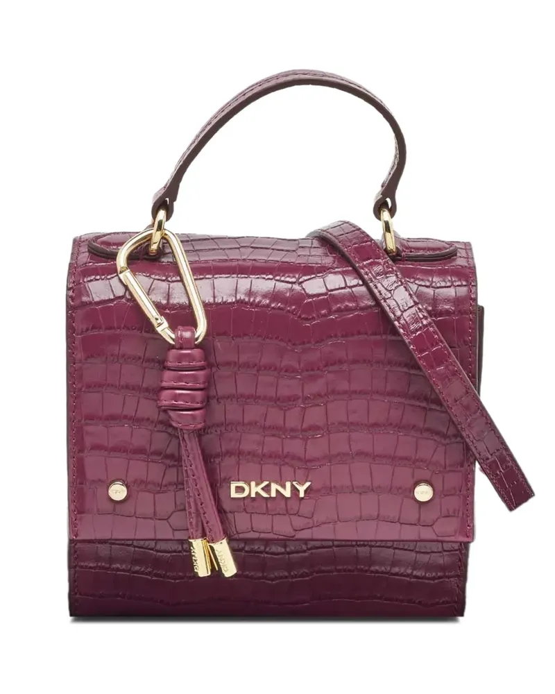 DKNY croc-embossed top handle bag - Violett Violett