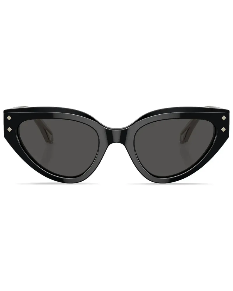 Bulgari Sonnenbrille mit Cat-Eye-Gestell - Schwarz Schwarz