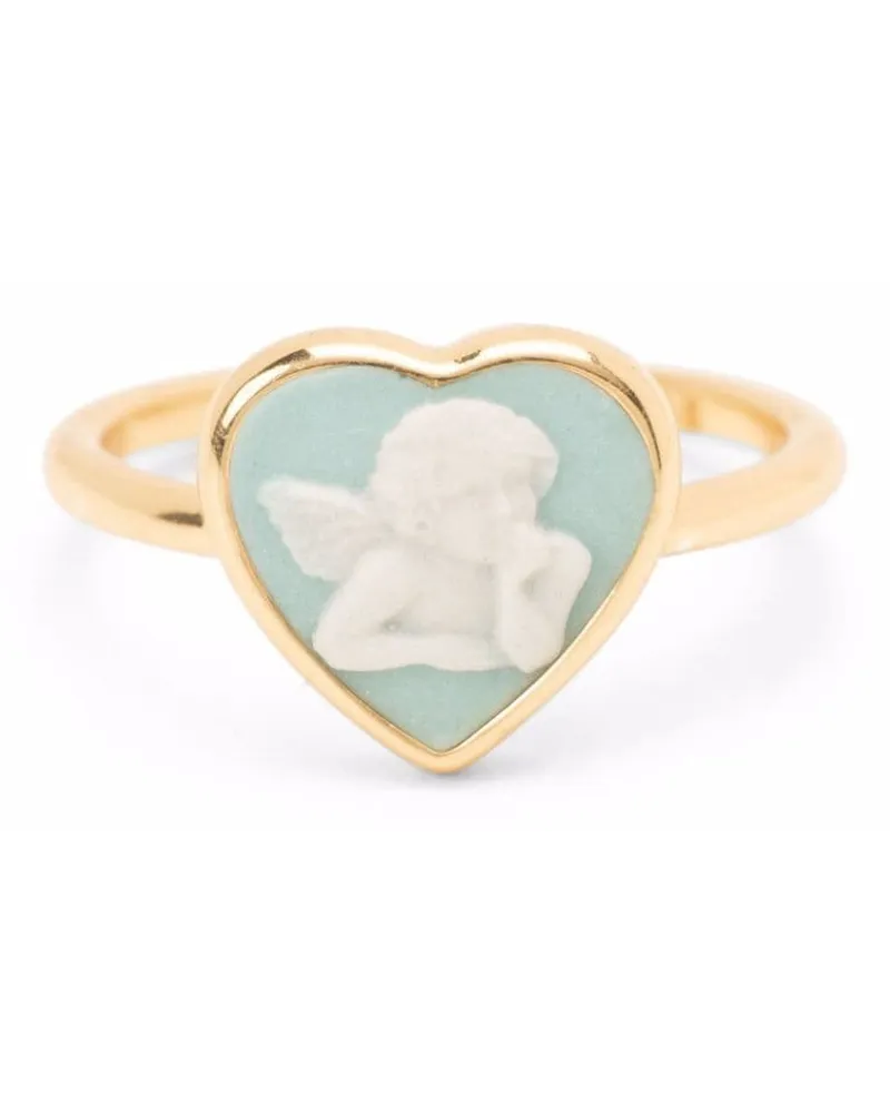 Cameo & Beyond Ring mit Herz Gold