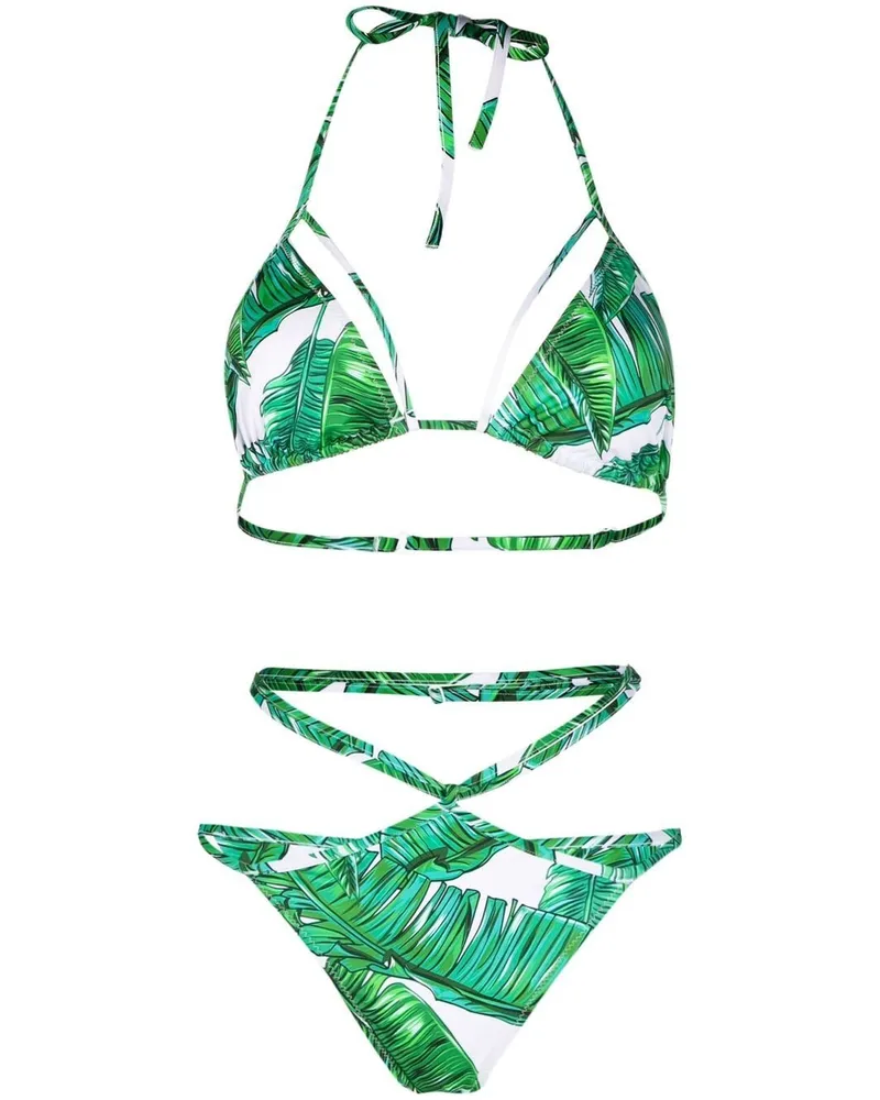 Noire Swimwear Bikini mit Print - Grün Grün