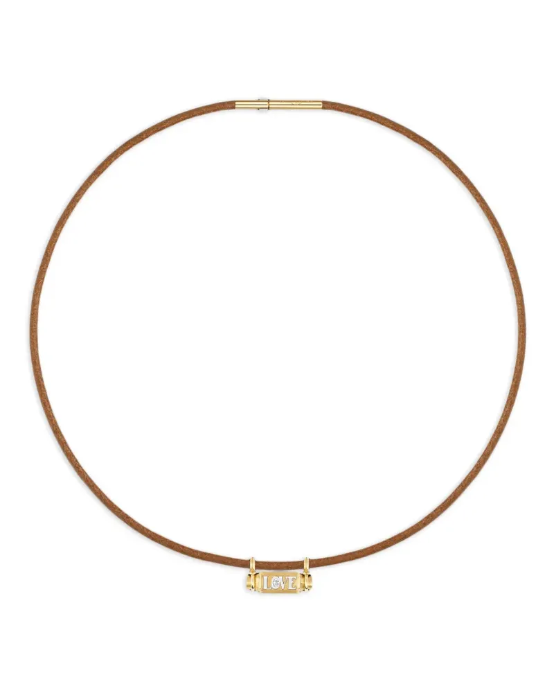 Marie Lichtenberg Love Smash Halskette mit Medaillon - Gold Gold
