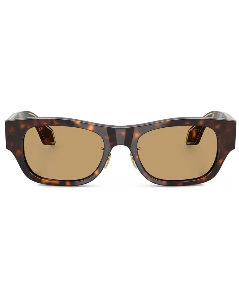 Giorgio Armani Sonnenbrille mit eckigem Gestell - Braun Braun