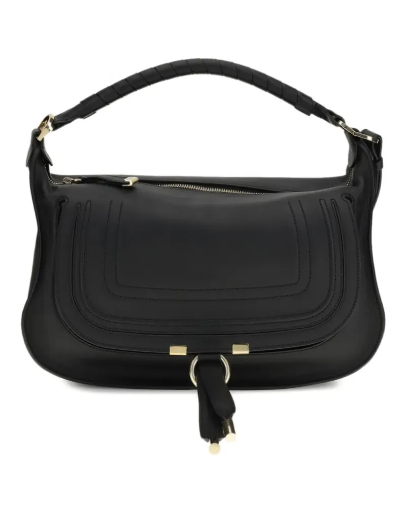 Chloé small Marcie leather shoulder bag - Schwarz Schwarz
