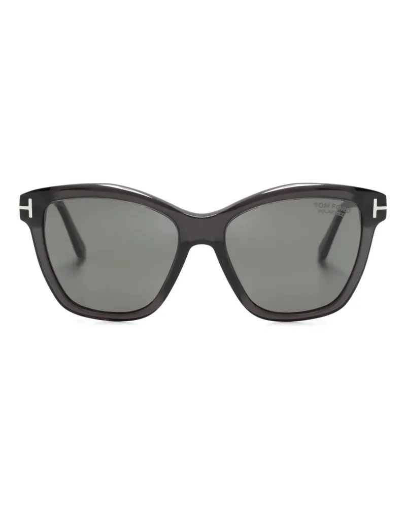 Tom Ford Lucia Sonnenbrille mit eckigem Gestell - Schwarz Schwarz