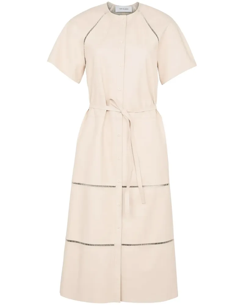 Yves Salomon Kleid aus Leder - Nude Nude