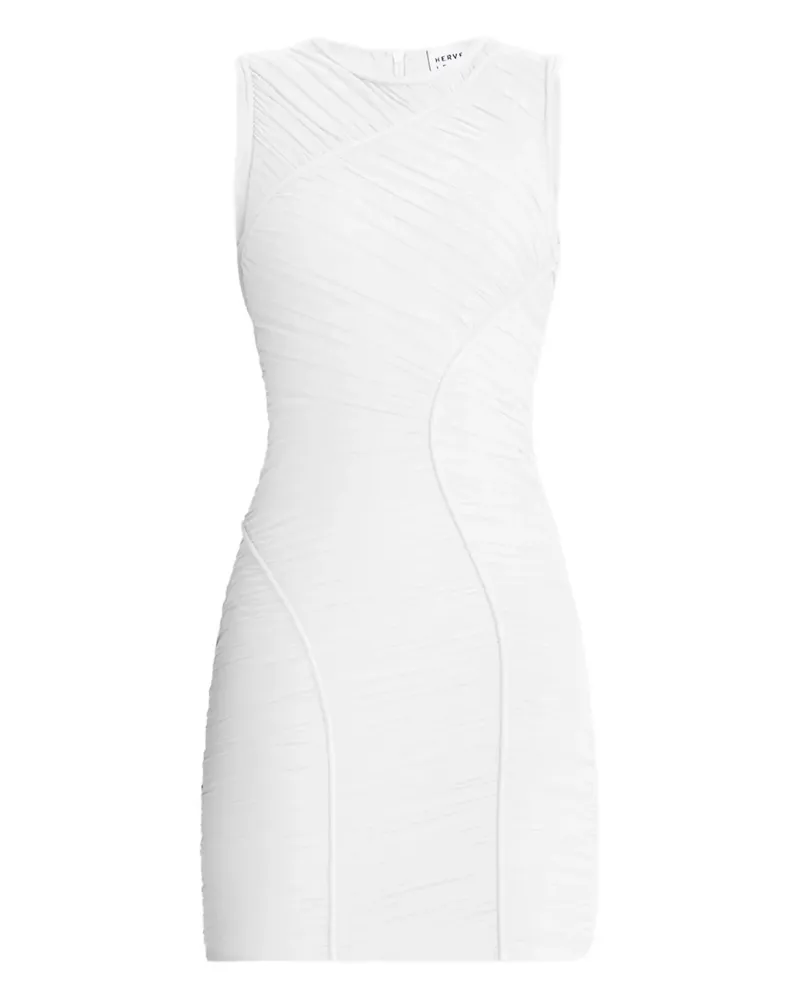 Hervé Léger sleeveless mini dress - Weiß Weiß