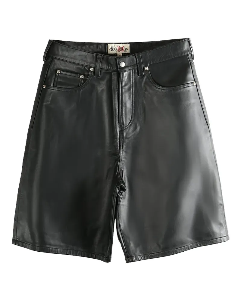 Stüssy Big Ol Shorts aus Leder - Schwarz Schwarz