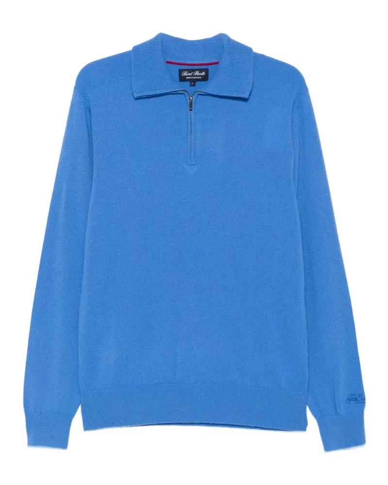 MC2 Saint Barth half-zip cashmere sweater - Blau Blau