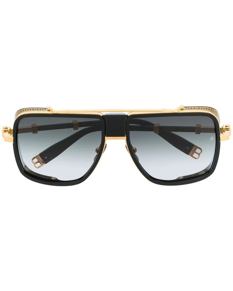 Balmain Oversized-Sonnenbrille mit Farbverlauf - Schwarz Schwarz