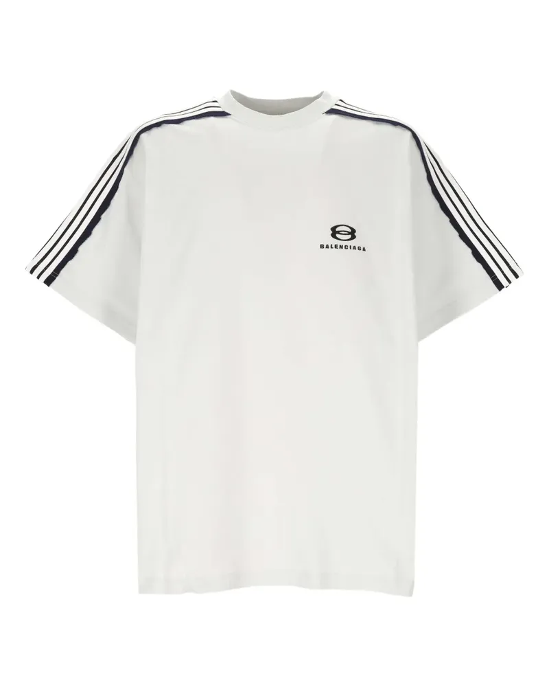 Balenciaga T-Shirt mit Logo-Print - Weiß Weiß