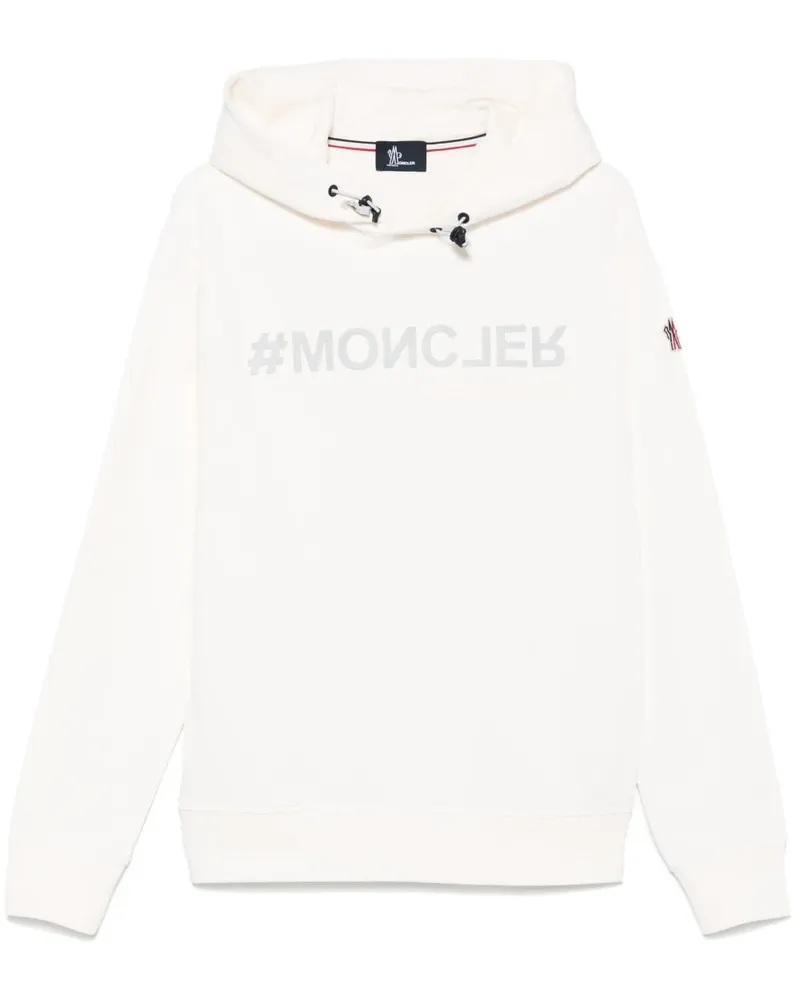 Moncler Hoodie mit gespiegeltem Logo - Nude Nude
