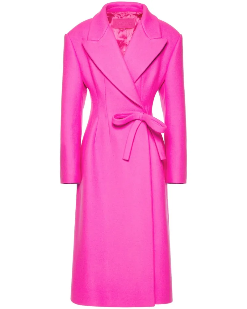 Valentino Garavani Langer Diagonal Mantel mit Schleifendetail - Rosa Rosa