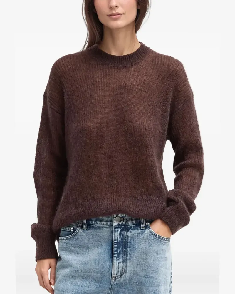 tibi fine-knit drop-shoulder sweater - Braun Braun