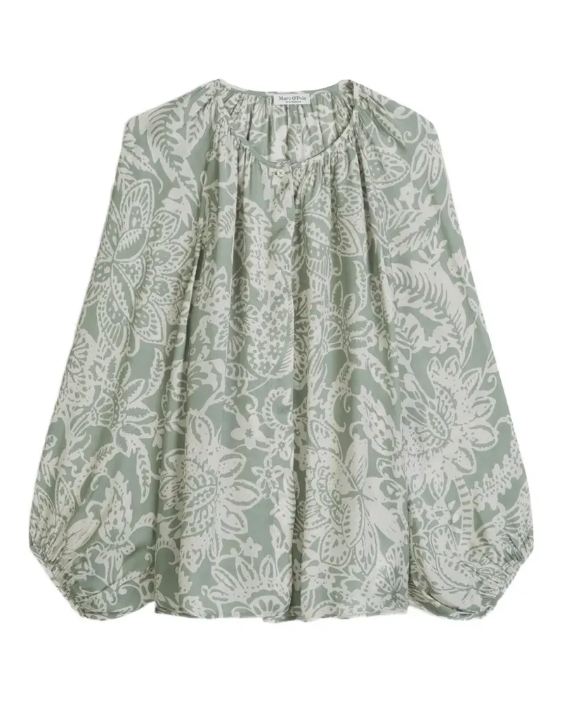 Marc O'Polo Bluse mit Blumenprint - Grün Grün