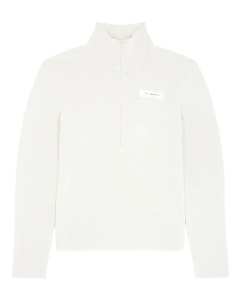 Maison Margiela zip mock-neck sweater - Nude Nude