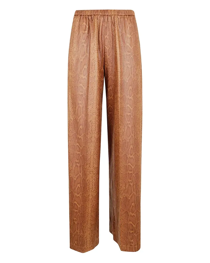 forte_forte snake-print trousers - Braun Braun