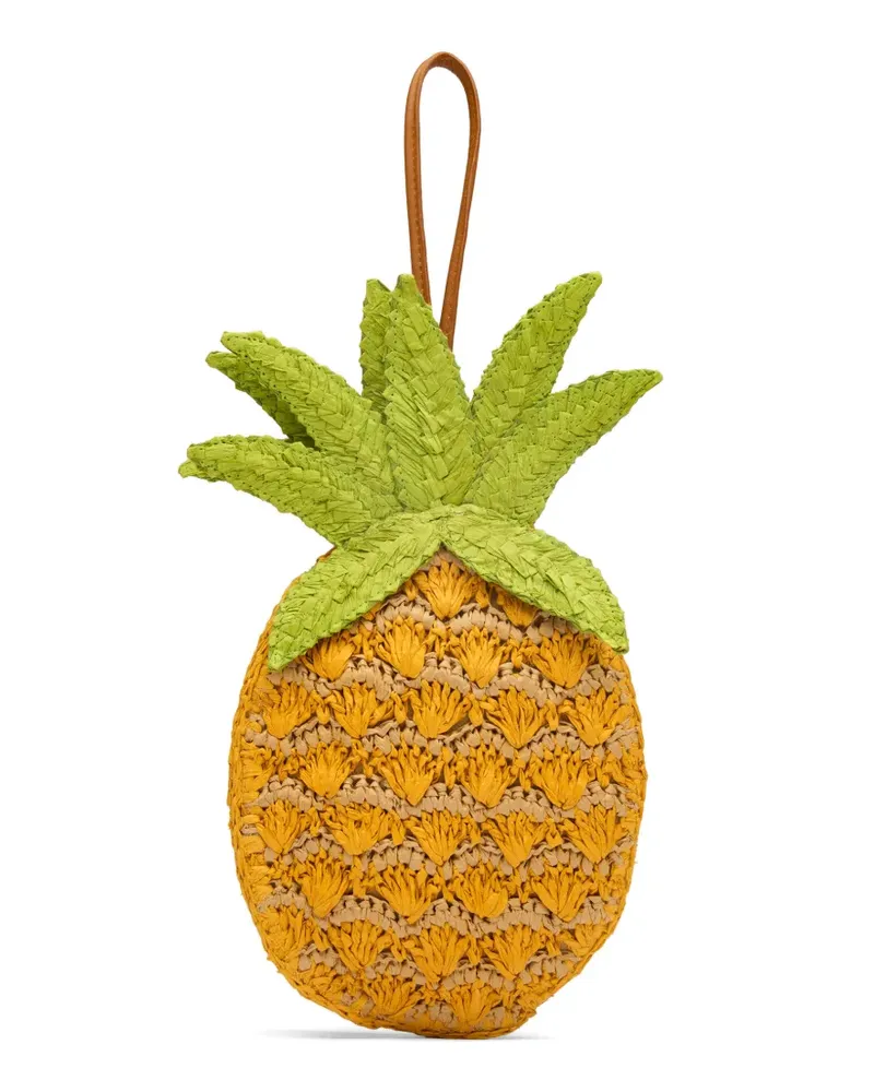 Simon Miller Gewebte Pineapple Wristlet Clutch - Gelb Gelb