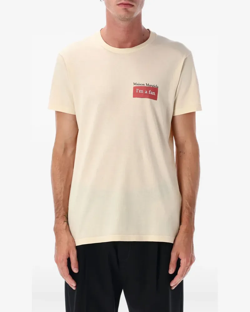 Maison Margiela T-Shirt mit grafischem Print - Nude Nude