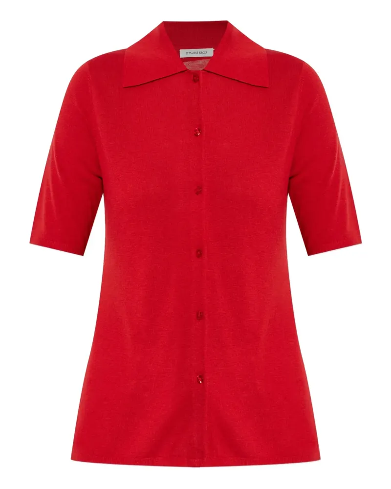 By Malene Birger Kurzärmeliger Cardigan mit Knopfleiste - Rot Rot