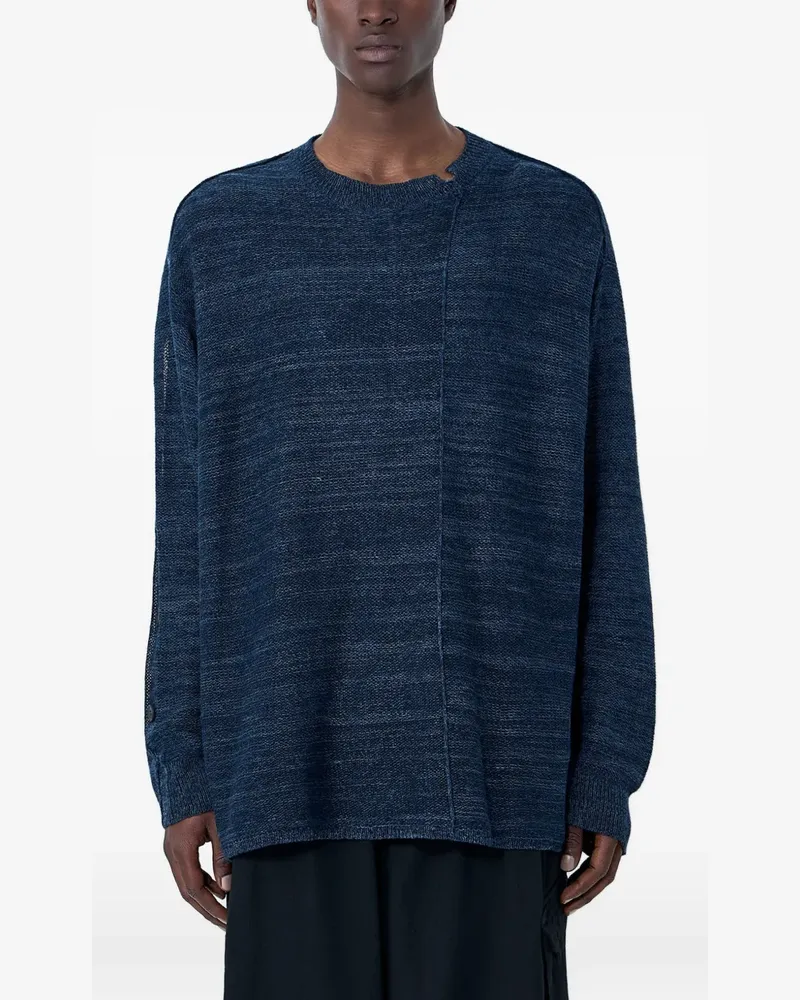 Yohji Yamamoto long-sleeve sweater - Blau Blau