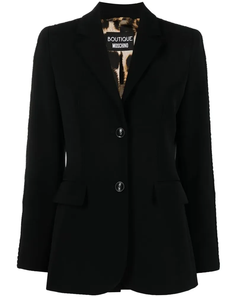 Moschino Einreihiger Blazer - Schwarz Schwarz