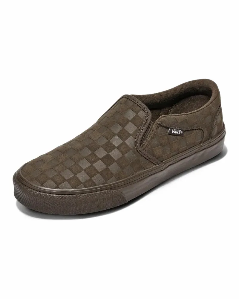 Vans Asher Slip-On-Sneakers mit Schachbrettmuster - Braun Braun
