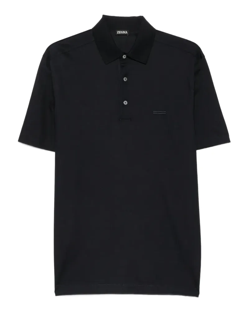 Ermenegildo Zegna Poloshirt mit kurzen Ärmeln - Blau Blau