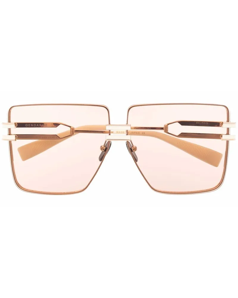 Balmain Sonnenbrille im Oversized-Look Nude