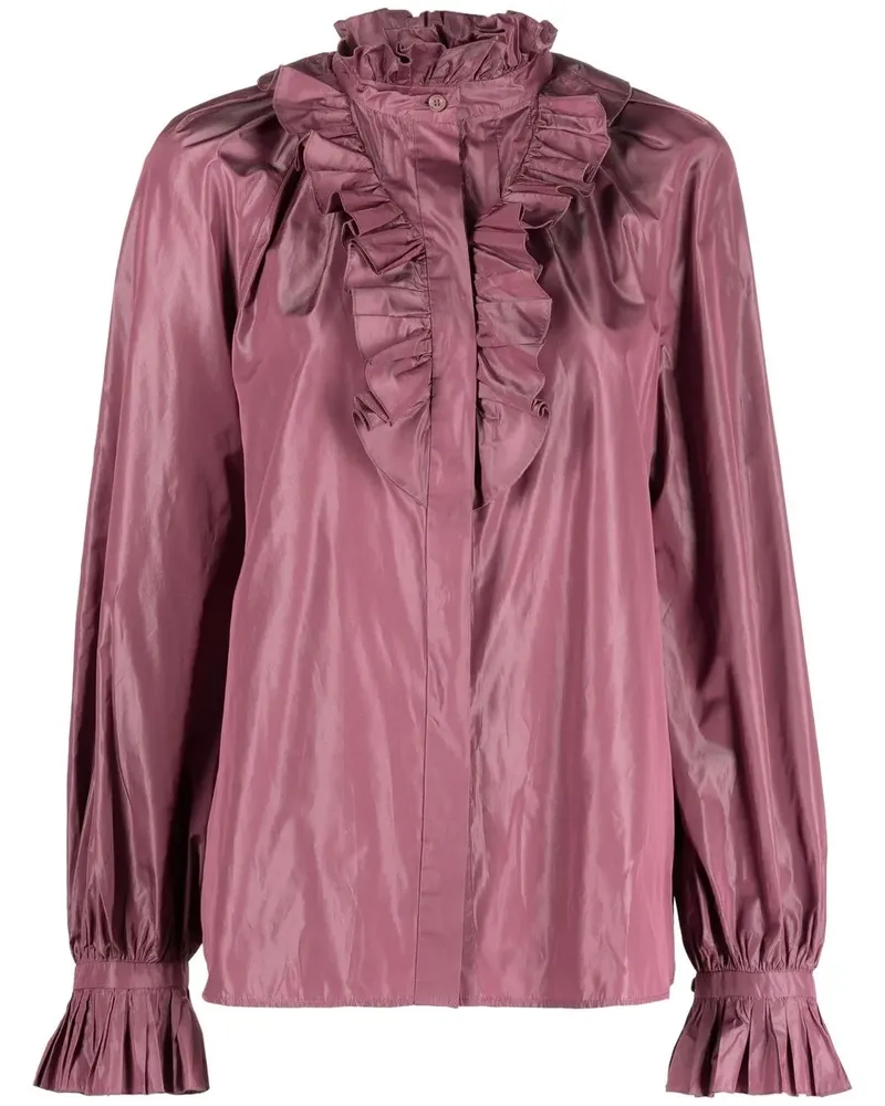 Alberta Ferretti Hemd mit Rüschen - Rosa Rosa