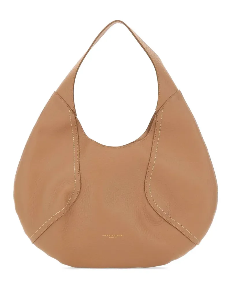 Gianni Chiarini Strukturierte Zeudi Schultertasche - Nude Nude