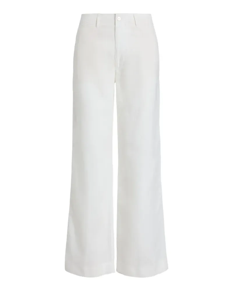 Ralph Lauren Leinenhose mit weitem Bein - Weiß Weiß
