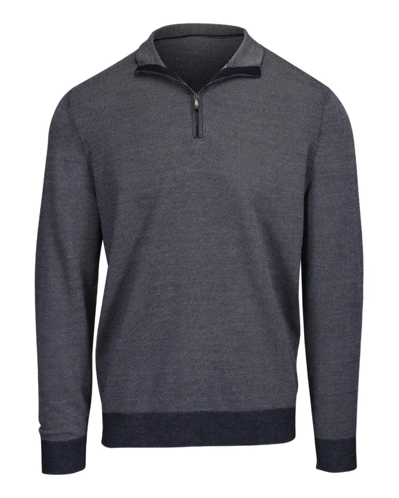 Colombo quarter-zip marl-effect sweater - Grau Grau