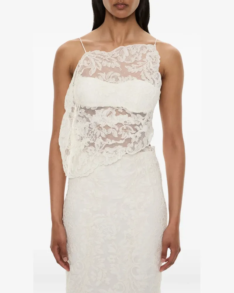Christopher Esber Reverie Camisole-Tanktop mit Spitze - Weiß Weiß